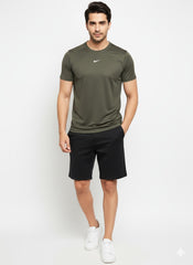 Men’s Performance Dry-Fit T-Shirt – Olive Green (Nike-Inspired)